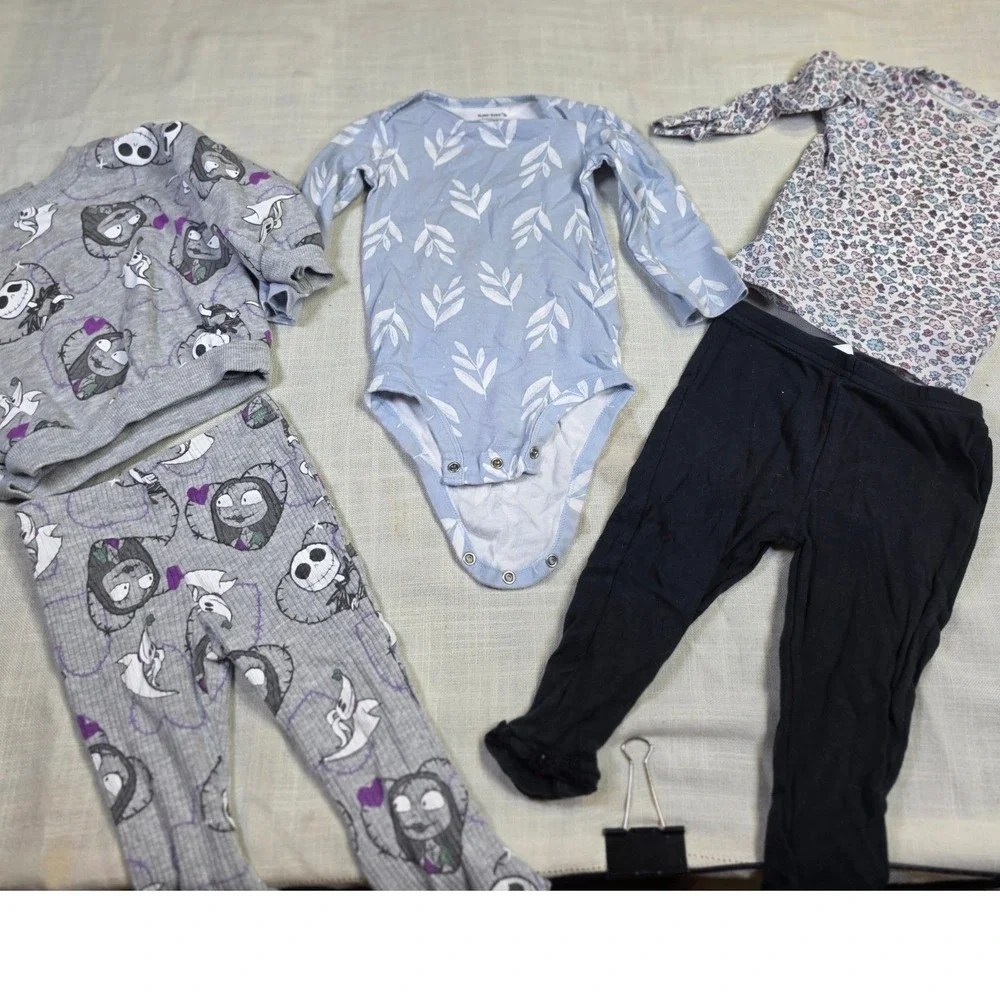 Baby Girls Carters Disney Nightmare Before Christmas Floral Bundle 18M 5pc Set